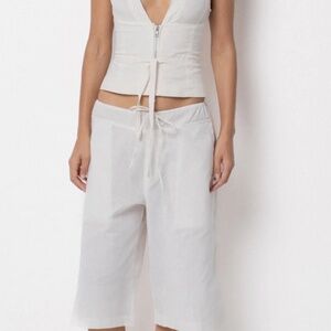 Belle The Label Baldo Short- White | Size Small